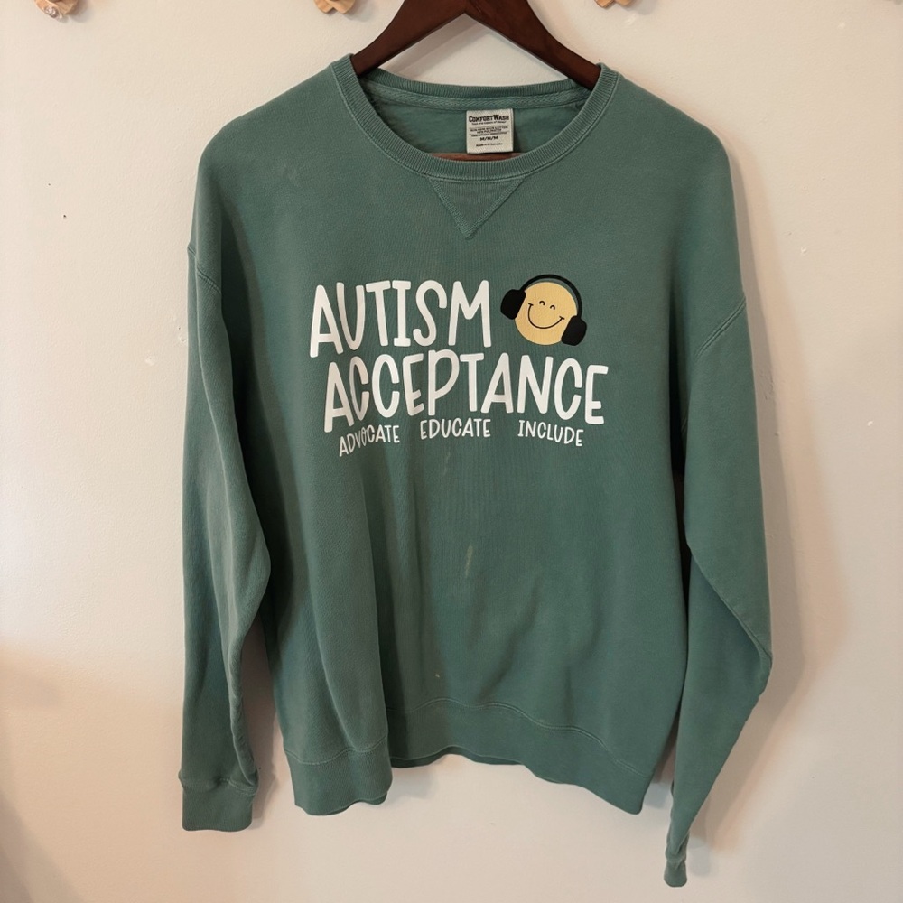 Autism Acceptance - Green Sweatshirt/Crewneck